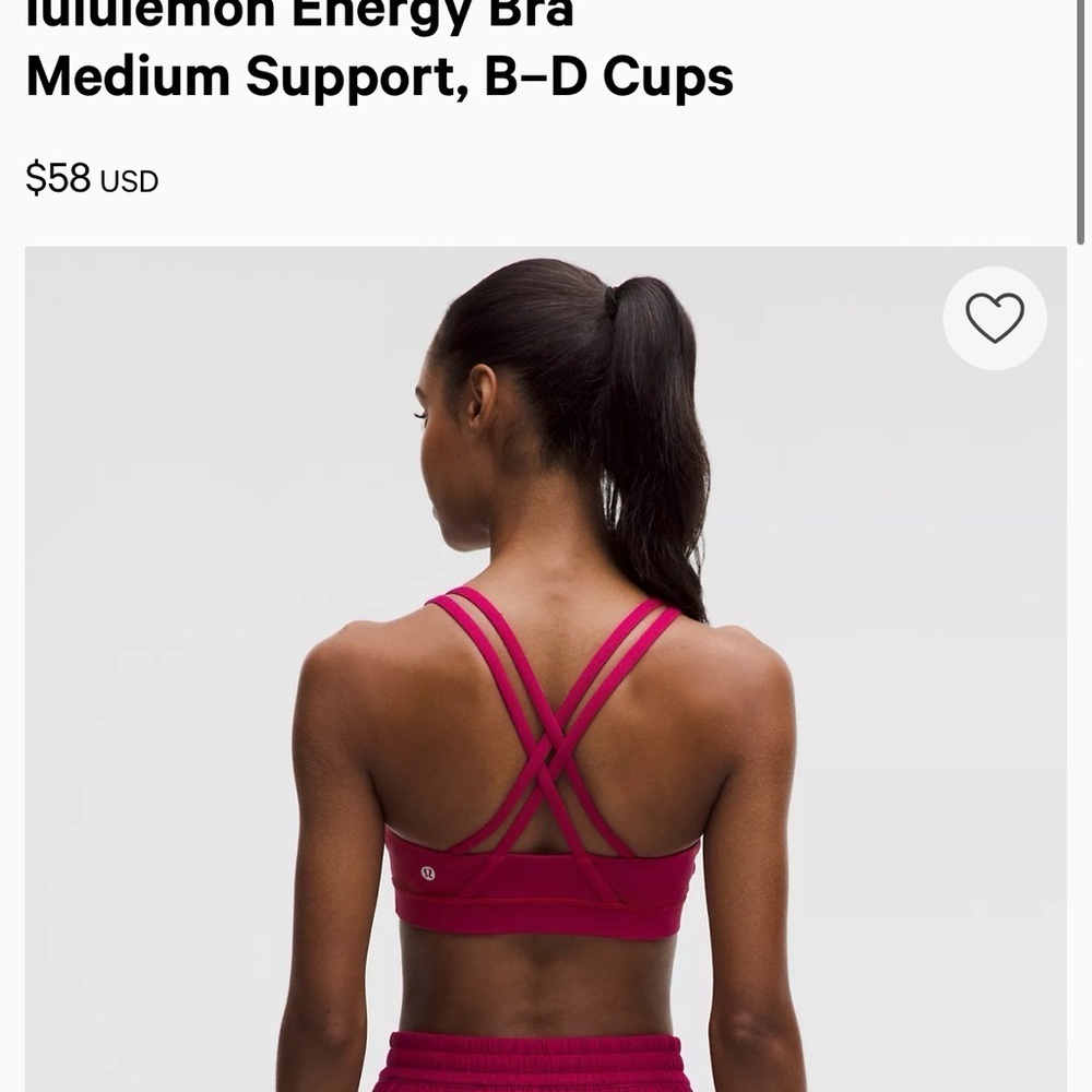 lululemon athletica Women's Sports Bra - Vibrant Pink